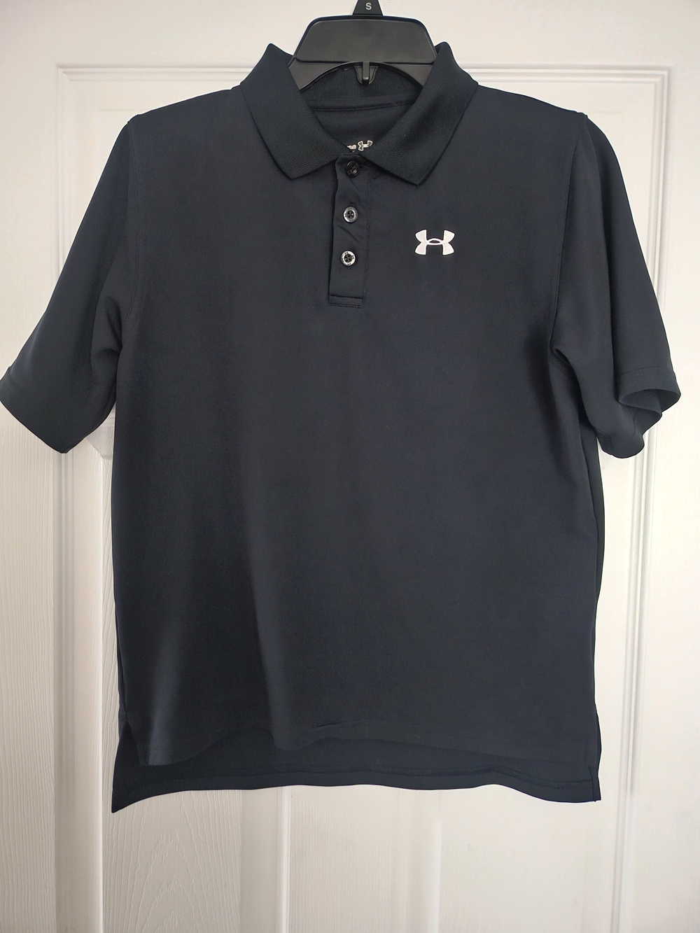 Under Armour Youth Large HeatGear Polo Shirt Black Boys YLG